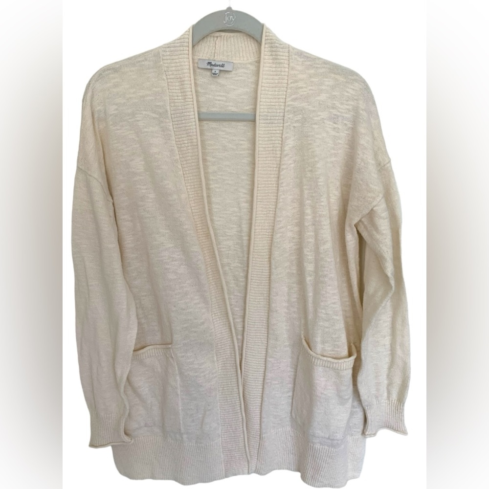 Madewell Bradley Cardigan Sweater Cream Size S - Picture 6 of 9